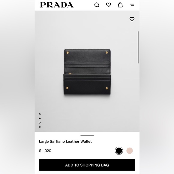 100% Authentic New Prada Saffiano Wallet - Picture 3 of 9